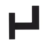 Nameeks Modern Hotel Collection Wall Mounted Brass Robe/Towel Hook - Black thumbnail 3