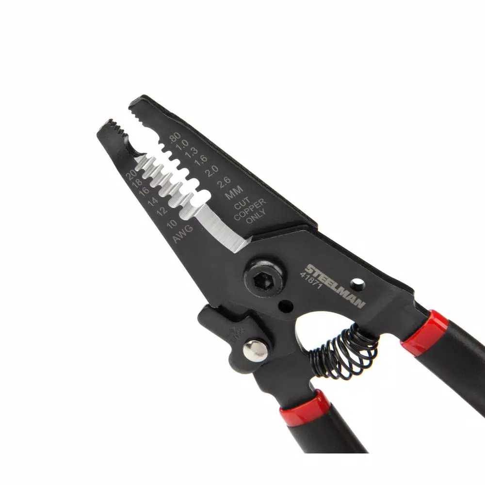 Steelman 41871 Universal Wire Stripper and Cutter, 20-10 AWG, Hardened Steel