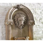 Kenroy Home Royal Resin Lionhead Wall Fountain - Sandstone Finish Mediterranean Outdoor Water Feature thumbnail 5