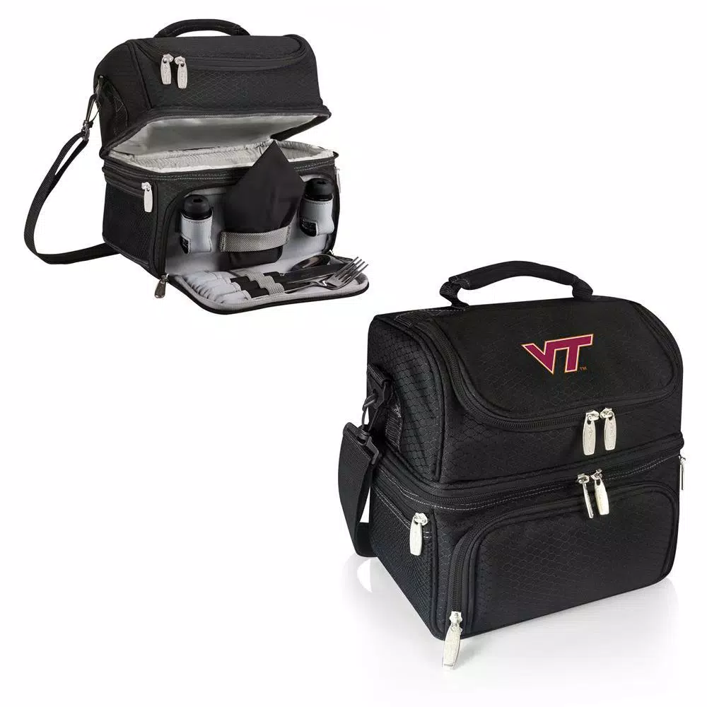 ONIVA Pranzo Black Virginia Tech Hokies Insulated Lunch Bag with Utensil Set