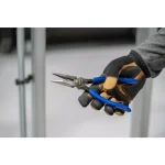Southwire 8 in. Heavy-Duty Long-Nose Pliers with Side Cutter and Wire Stripper, Forged Steel thumbnail 3