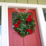 Village Lighting Company 30 in. Pre-Lit Red Peony and Berry Artificial Christmas Wreath with 50 LED Lights thumbnail 2