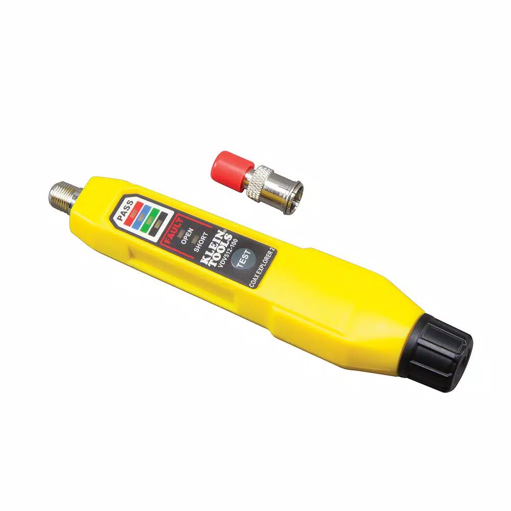 Klein Tools Coax Explorer 2 Cable Tester and Dual-Cartridge Radial Cable Stripper 2-Piece Set