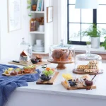 Libbey Acaciawood 4-Piece Condiment Server Set with Glass Bowls and Wood Serving Board thumbnail 4