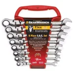 GearWrench 8-Piece SAE Flex Ratcheting Wrench Set thumbnail 1