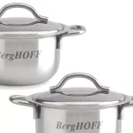 BergHOFF Essentials Bistro 2-Piece Stainless Steel Mini Pot Set with Lids thumbnail 2