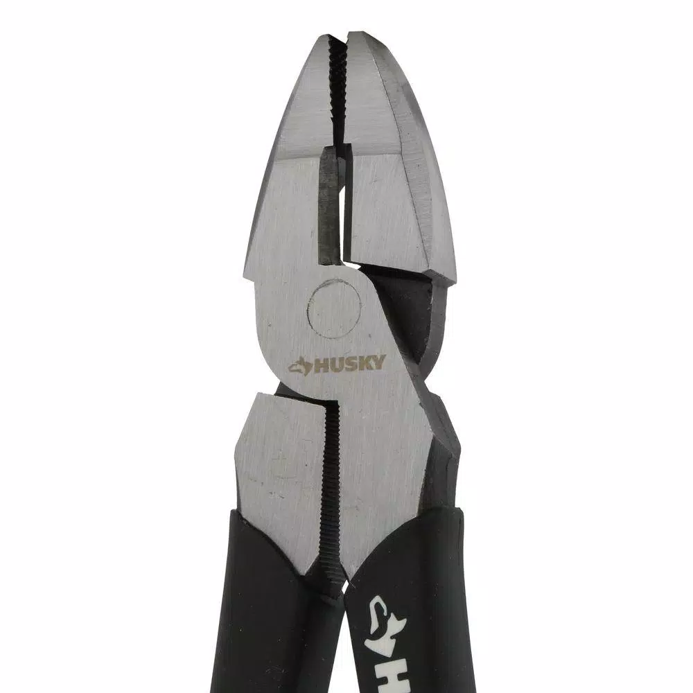 Husky 9 in. Linesman Pliers with High-Leverage Design