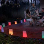 LUMABASE Multi-Color Electric Luminaria Kit - Set of 10 Weather Resistant Outdoor Lanterns thumbnail 3