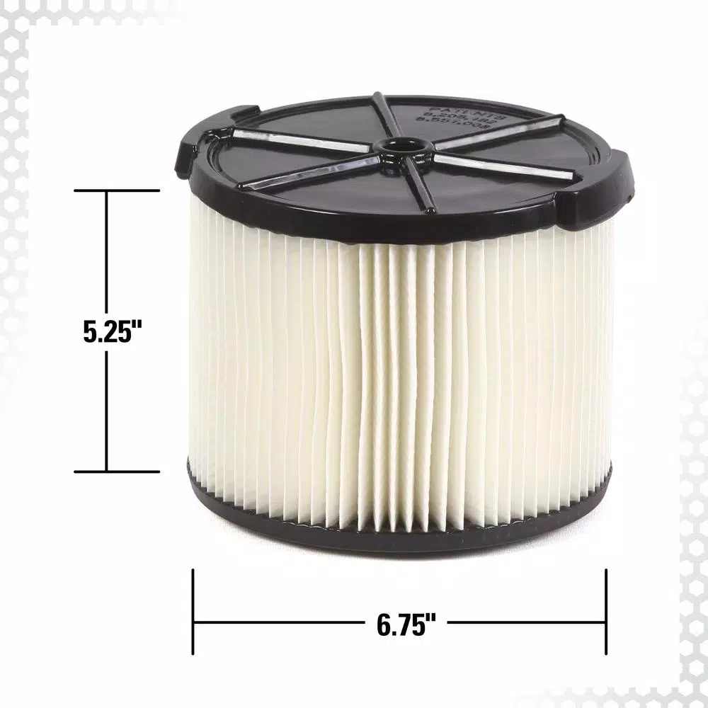 RIDGID Replacement Filter Set: VF3400 Pleated Paper & VF3700 Foam Filter for 3 to 4.5 Gal. Wet/Dry Vacuums