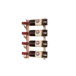 DI PRIMA USA Eagle Edition 4-Bottle Wall Mounted Wine Rack, Brown Steel thumbnail 1