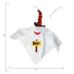 Worth Imports 40 in. Hanging Halloween Ghost Decoration with Striped Hat (Set of 2) thumbnail 2