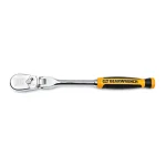 GearWrench 1/4 in. Drive 90-Tooth Dual Material Flex Head Teardrop Ratchet, 8 in. thumbnail 1