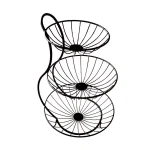 Spectrum Yumi 3-Tier Steel Arched Fruit Basket & Countertop Organizer, Black thumbnail 3