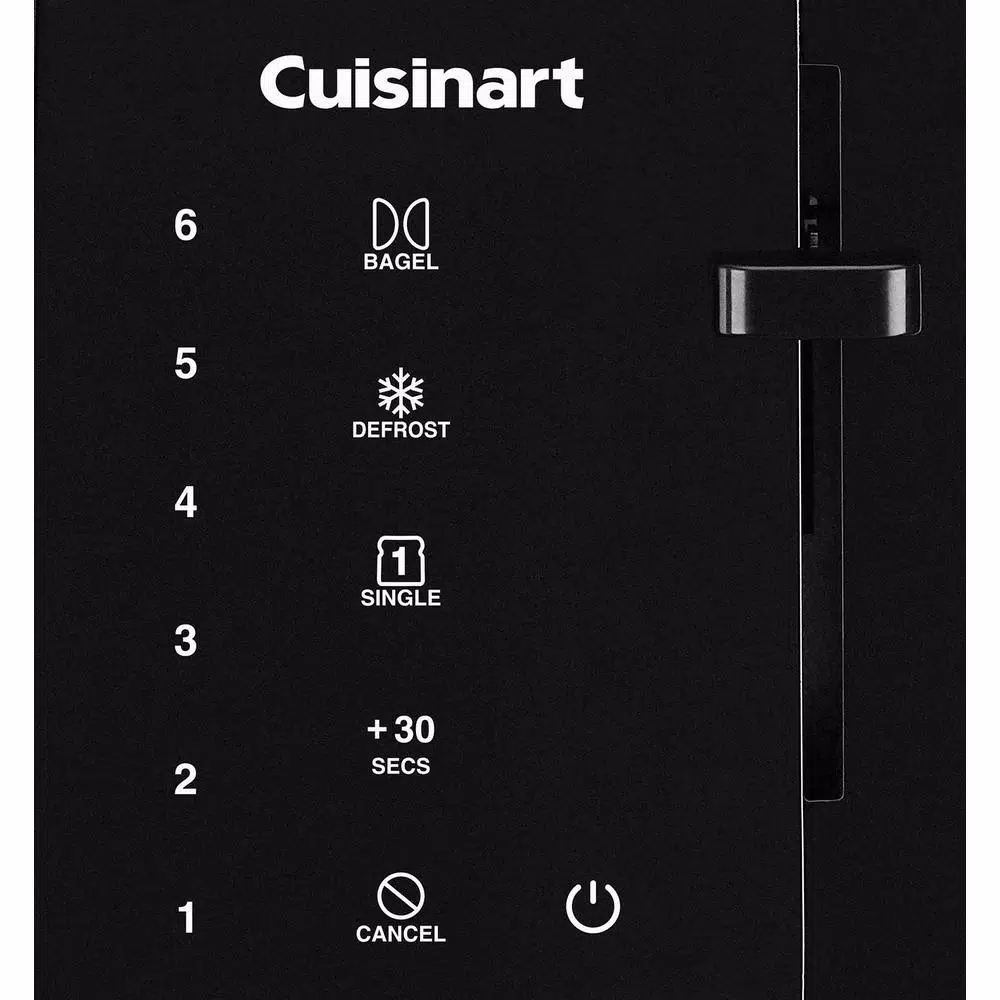 Cuisinart T-Series 2-Slice Black Wide Slot Touchscreen Toaster