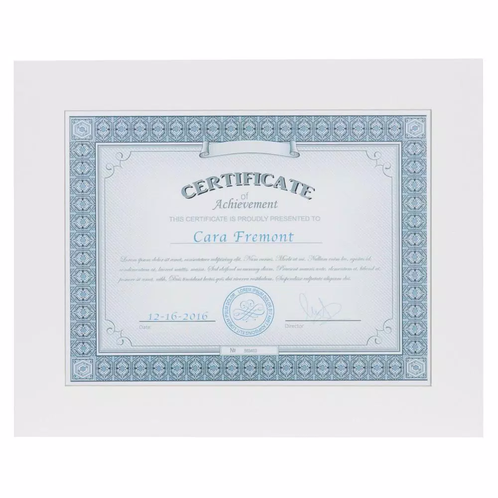 DesignOvation Museum 8.5 x 11 in. White Document Frames, Set of 4
