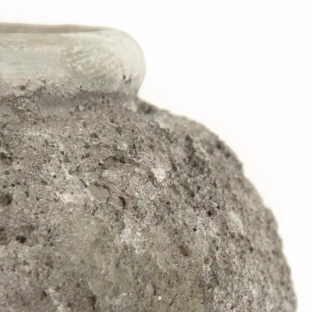 Zentique Grey Stone-Like Textured Small Decorative Table Vase