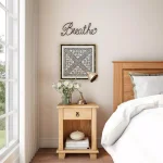 Lavish Home Breathe Decorative Metal Cutout Wall Sign, Matte Black thumbnail 4