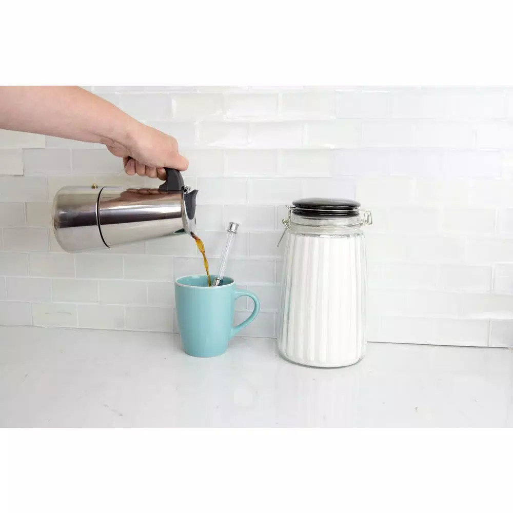 Home Basics 6-Cup Stainless Steel Stovetop Espresso Machine, Silver