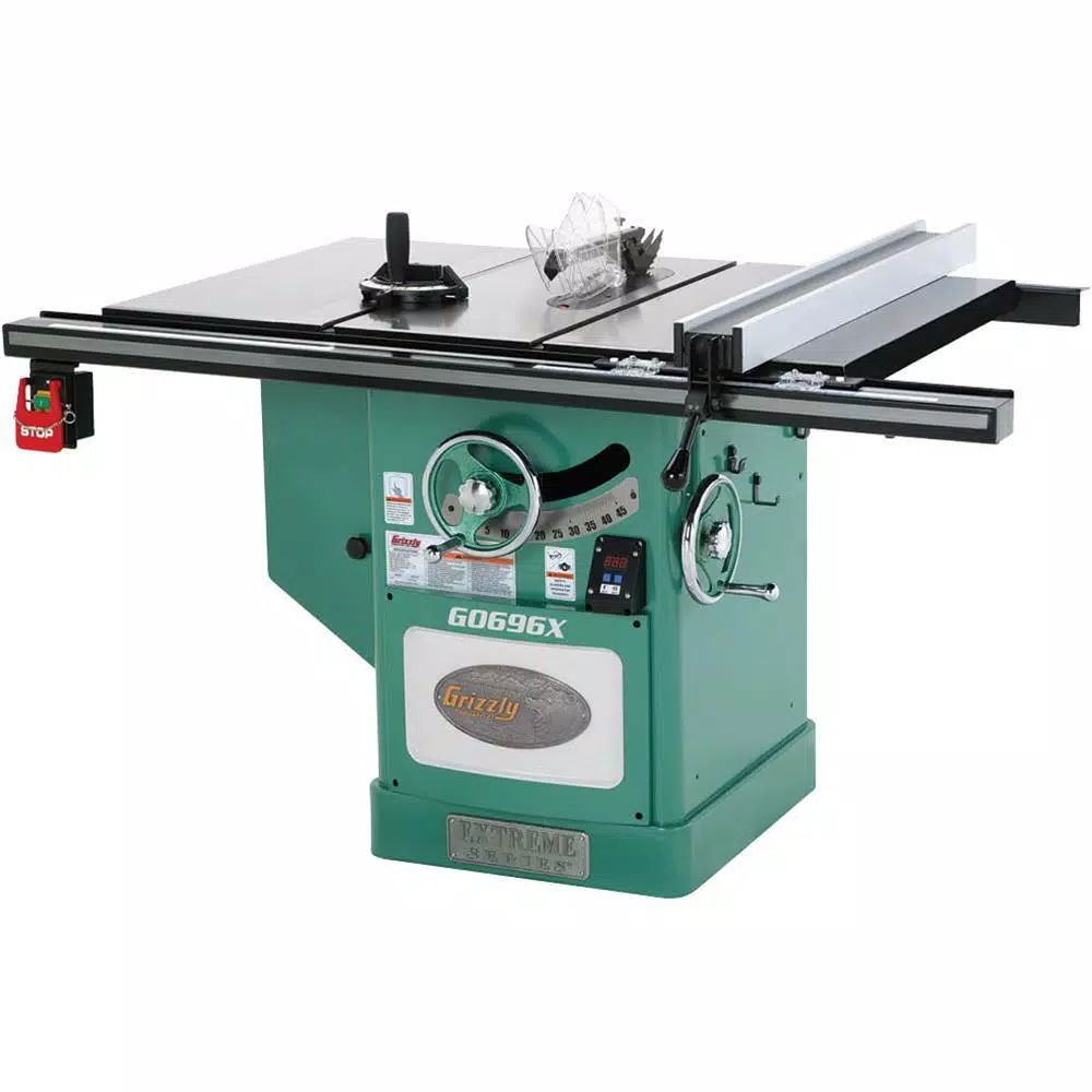 Grizzly Industrial 12 in. 5 HP 220-Volt Extreme Series Left-Tilt Table Saw with Cast-Iron Table