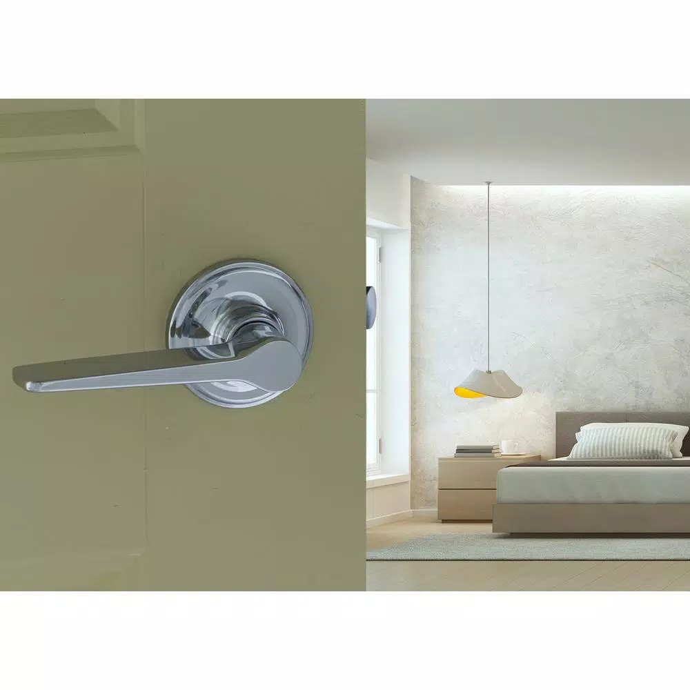 Copper Creek Zane Contemporary Polished Stainless Steel Passage Door Lever