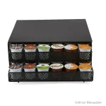 Mind Reader 72-Capacity Double K-Cup Storage Drawer, Black Metal Mesh Coffee Pod Organizer thumbnail 5