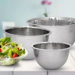 ExcelSteels 5 Qt. Professional Stainless Steel Hammered Mixing Bowl thumbnail 5
