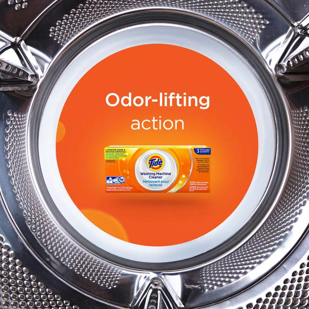 Tide Washing Machine Cleaner, Oxygenated Bleach Formula, 5-Count Pack