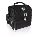 ONIVA Pranzo Miami Dolphins Black Insulated Lunch Bag with Cutlery Set thumbnail 1