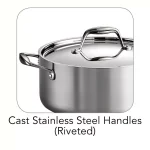 Tramontina Gourmet 5 Qt. Tri-Ply Clad Stainless Steel Round Dutch Oven with Lid thumbnail 3