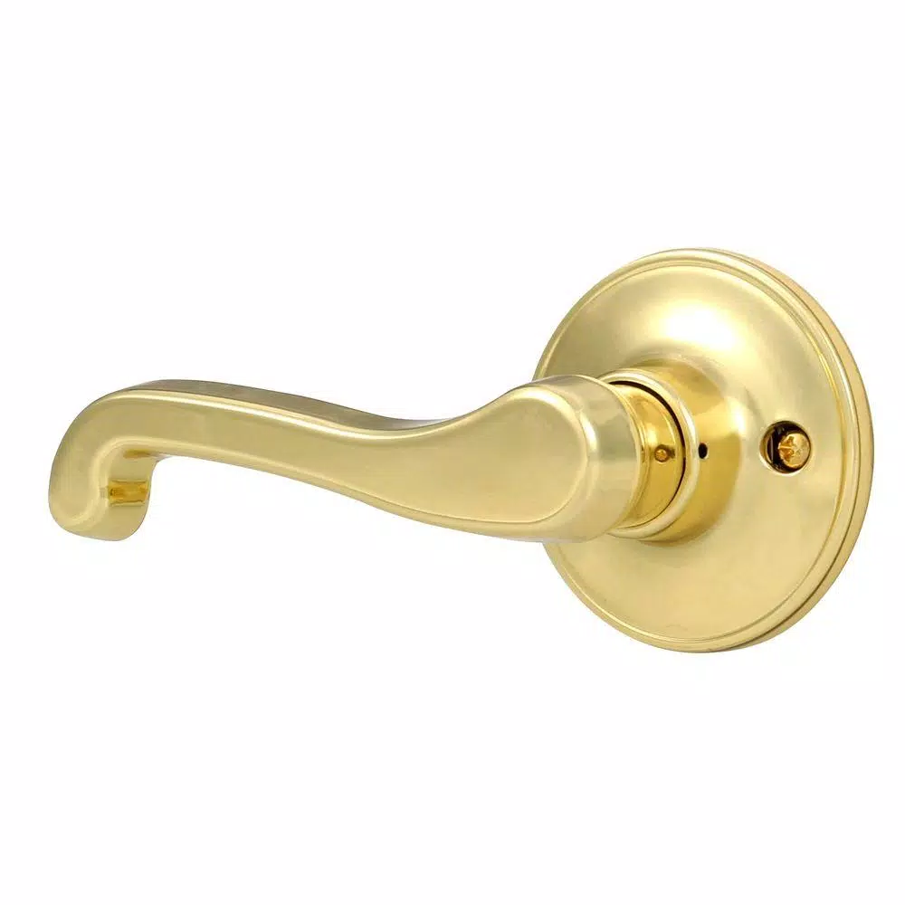 Defiant Viano Polished Brass Passage Door Lever for Hallway and Closets