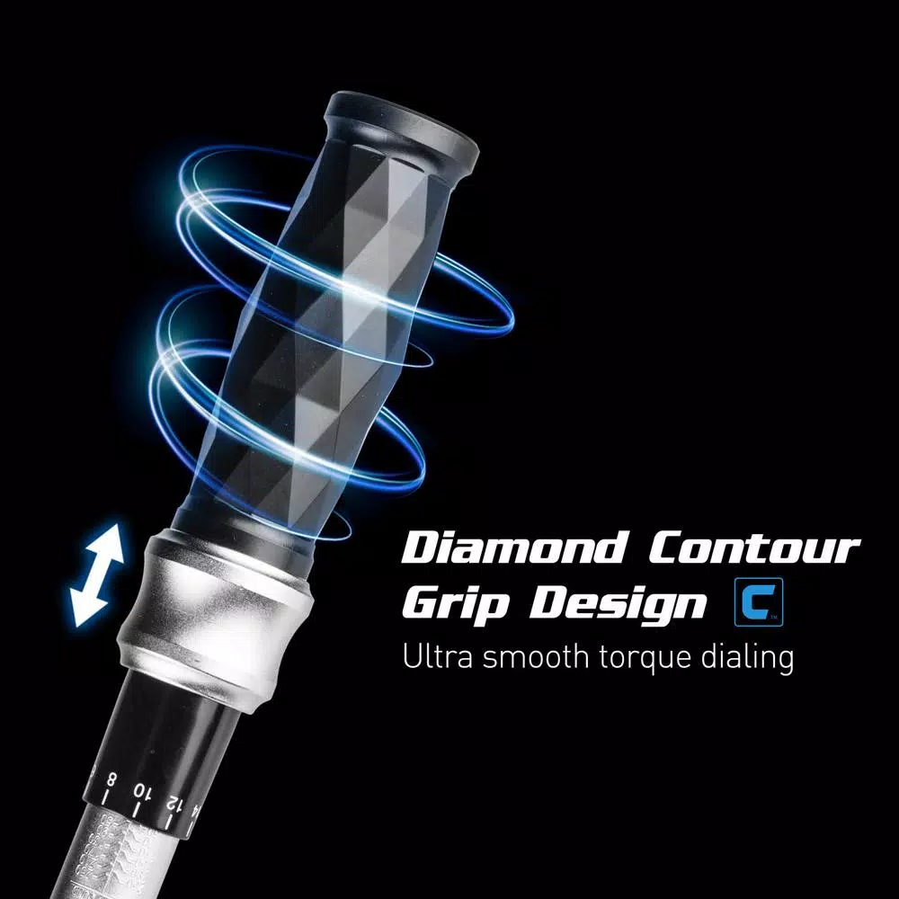 Capri Tools Diamond Series 3/8 in. Drive Ergonomic Torque Wrench, 10-80 ft. lbs.