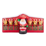 Home Accents Holiday 9 ft LED Inflatable Santa's Stable with Reindeer Holiday Decor thumbnail 1
