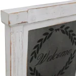 FirsTime & Co. FirsTime and Co. 34.5 in. x 16 in. Whitewash Wreath Chalkboard Memo Board, Farmhouse Style thumbnail 3