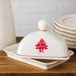 Molly Hatch Christmas Tree Stoneware Butter Dish, 6.75 in. thumbnail 2