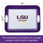 College Kitchen Collection LSU Tigers Serve 'n Score Party Platter, 16 x 12.5 Inch, Purple thumbnail 2