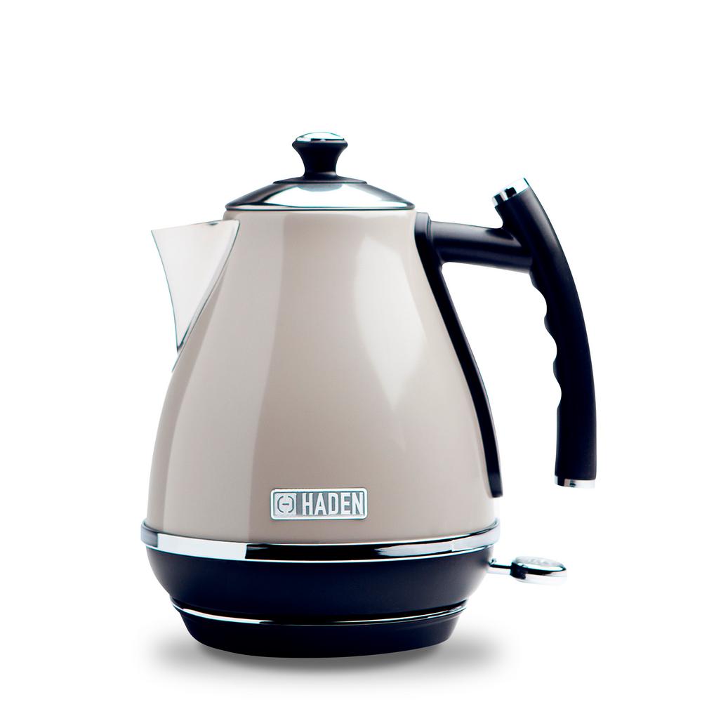 Haden Cotswold 1.7L 7-Cup Stainless Steel Electric Kettle with Auto Shut-Off, Putty Beige