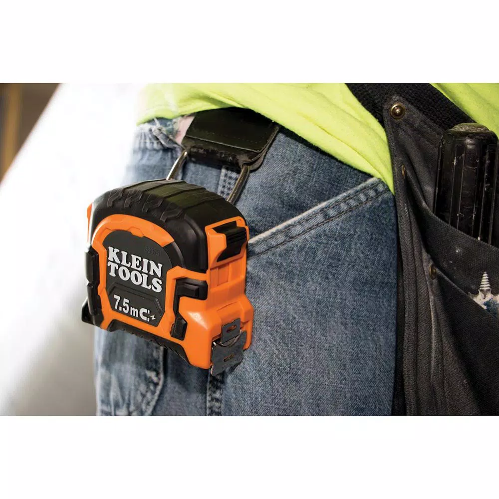 Klein Tools 25 ft. Magnetic Double Hook Tape Measure with 9.5 ft. Standout