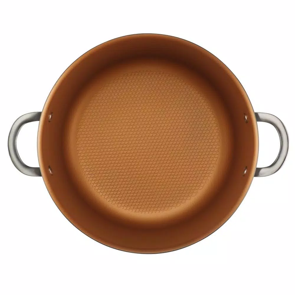 Ayesha Curry Ayesha Home Collection 7.5 Qt. Hard-Anodized Aluminum Nonstick Stock Pot with Glass Lid, Charcoal Gray