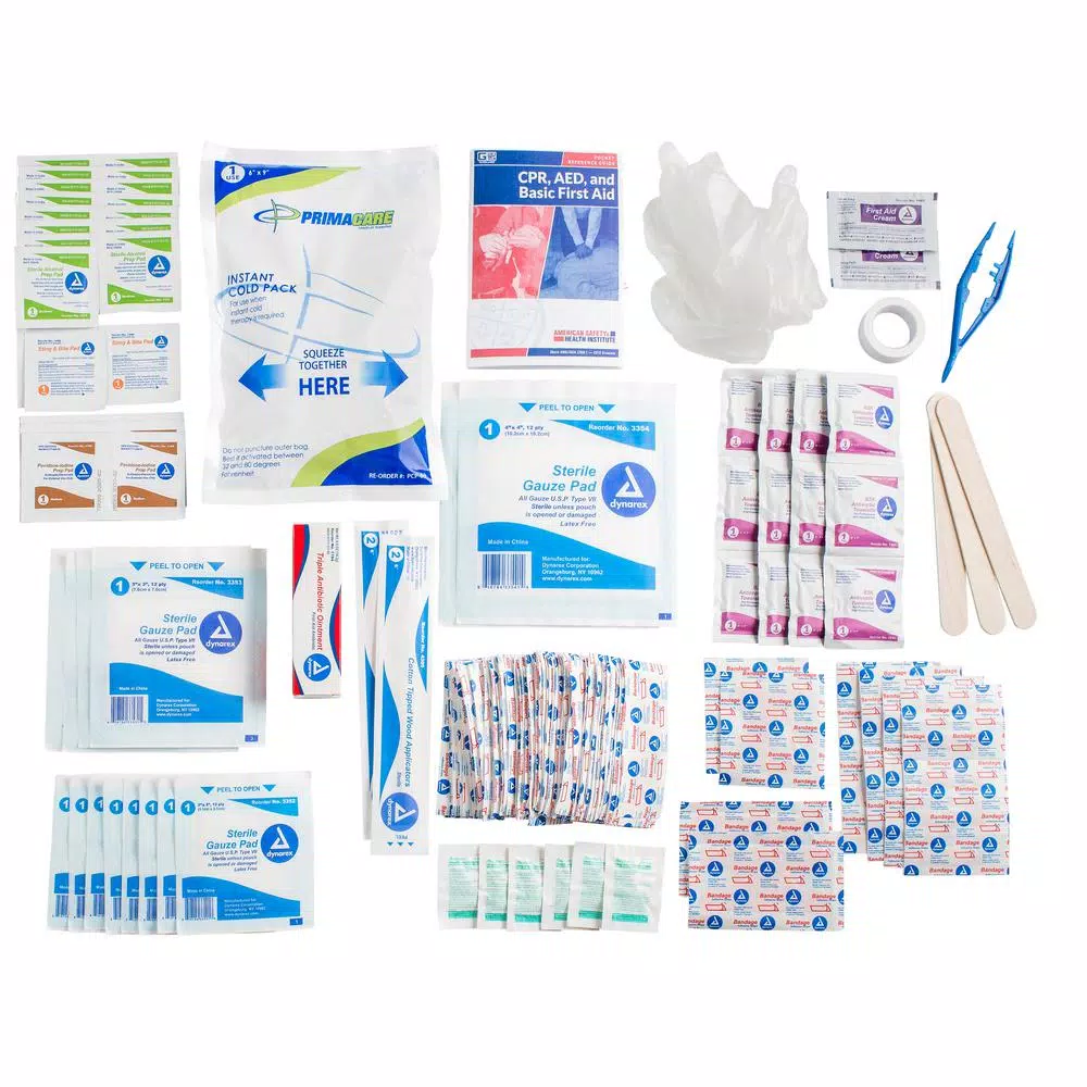 Unbranded 145-Piece OSHA Compliant First Aid Kit for 25 People - Wall Mountable Emergency Medical Kit