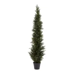 Pure Garden 72 in. Artificial Cedar Topiary with 9 in. Planter Pot thumbnail 1