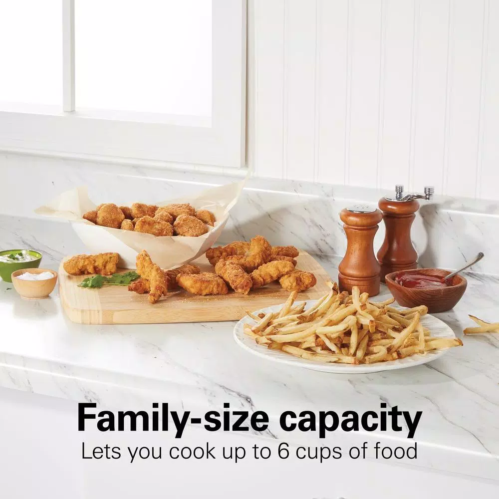 Hamilton Beach 2 Qt. Stainless Steel Deep Fryer with Adjustable Thermostat, 1500W