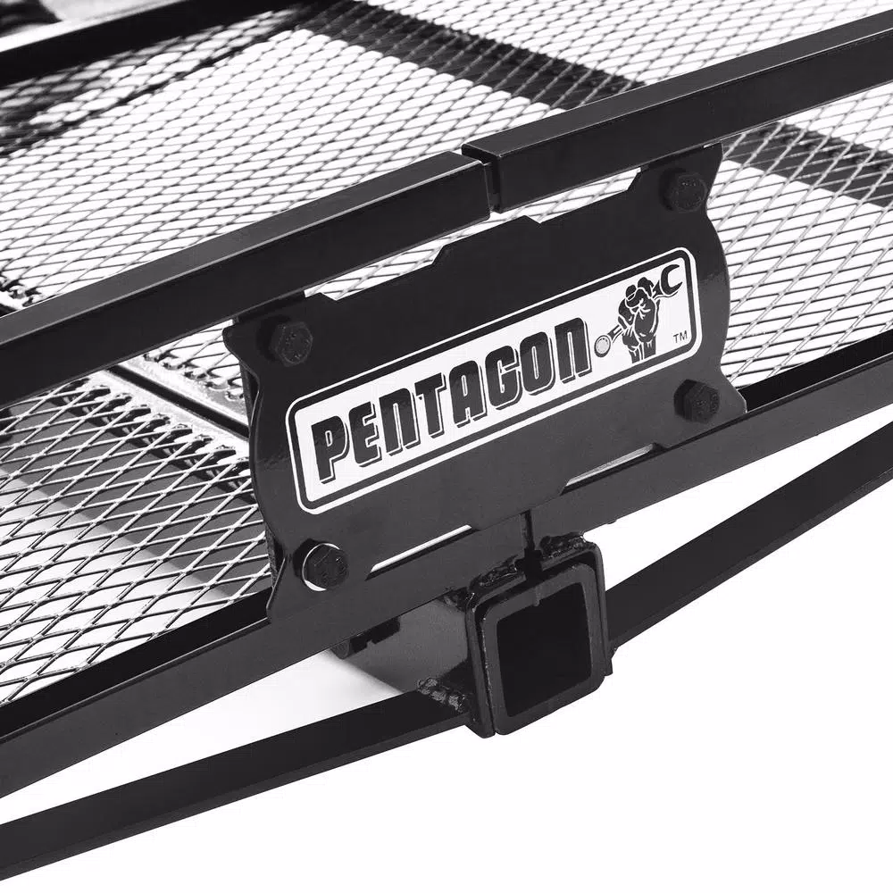 Pentagon Tools 500 lbs. Capacity Trailer Hitch Hauler Rack for SUVs and Trucks