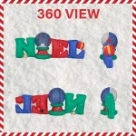 Fraser Hill Farm 8 ft. NOEL Snow Globe Christmas Inflatable with Animated Lights thumbnail 2