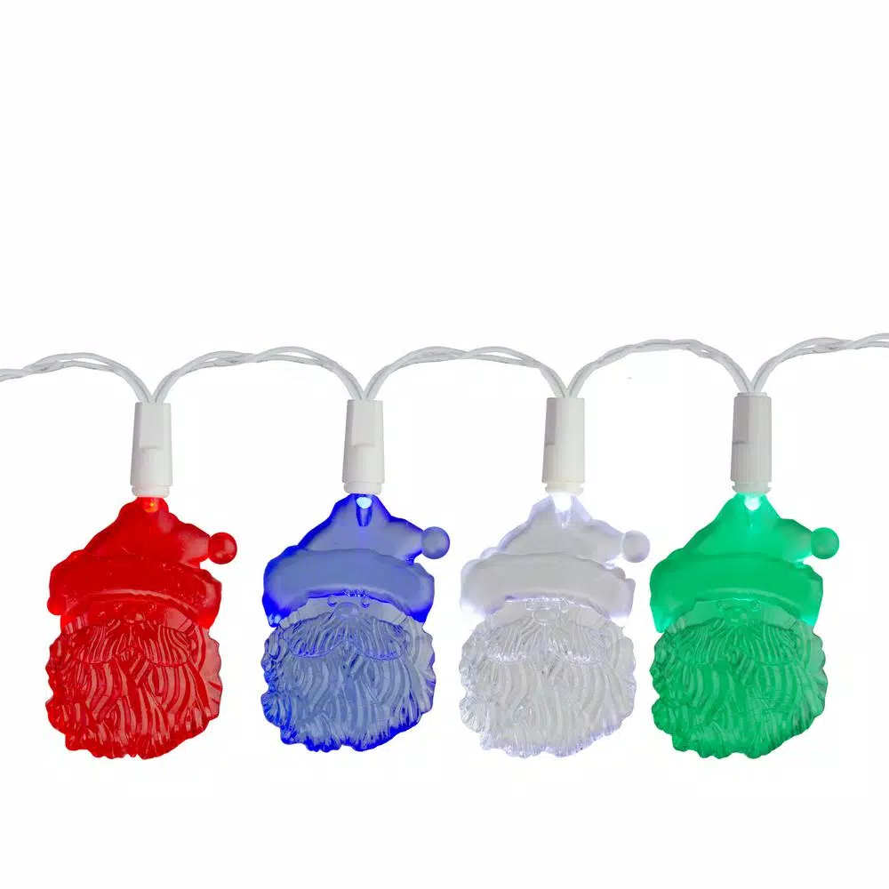 Sienna 20 LED Multi-Color Santa Claus Christmas String Lights with White Wire