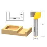 Yonico 1-1/4 in. Carbide Tipped Bottom Cleaning Router Bit, 1/2 in. Shank thumbnail 2