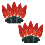 Brite Star 70-Count Red Faceted C6 LED String Lights, Set of 2 thumbnail 1