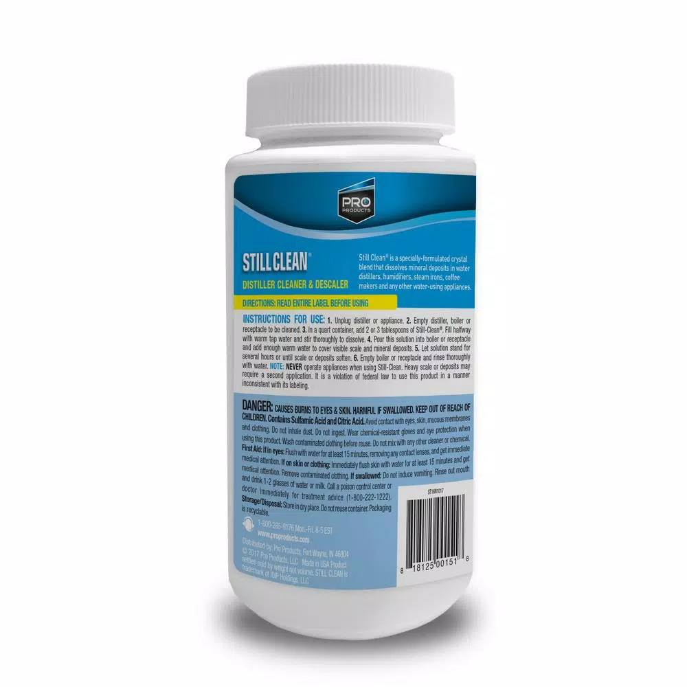 Pro Products Still-Clean Lime and Rust Remover, 16 oz. Concentrated Mineral Deposit Dissolver