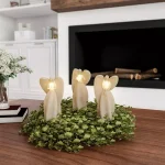 Lavish Home Angel LED Flameless Candle Set of 3 - Real Wax with Remote thumbnail 5