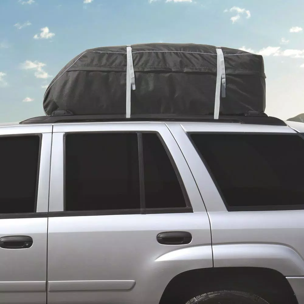 Unbranded Pilot's 15 cu. ft. Soft-Sided Waterproof Roof Cargo Bag, Black