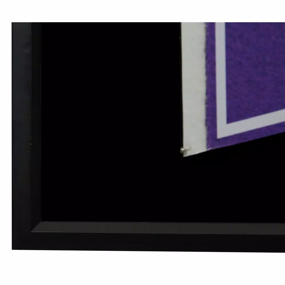 Pinnacle Pennant Display Case Shadow Box Frame - 16.6 x 31.6 in. Black Sports Memorabilia Frame